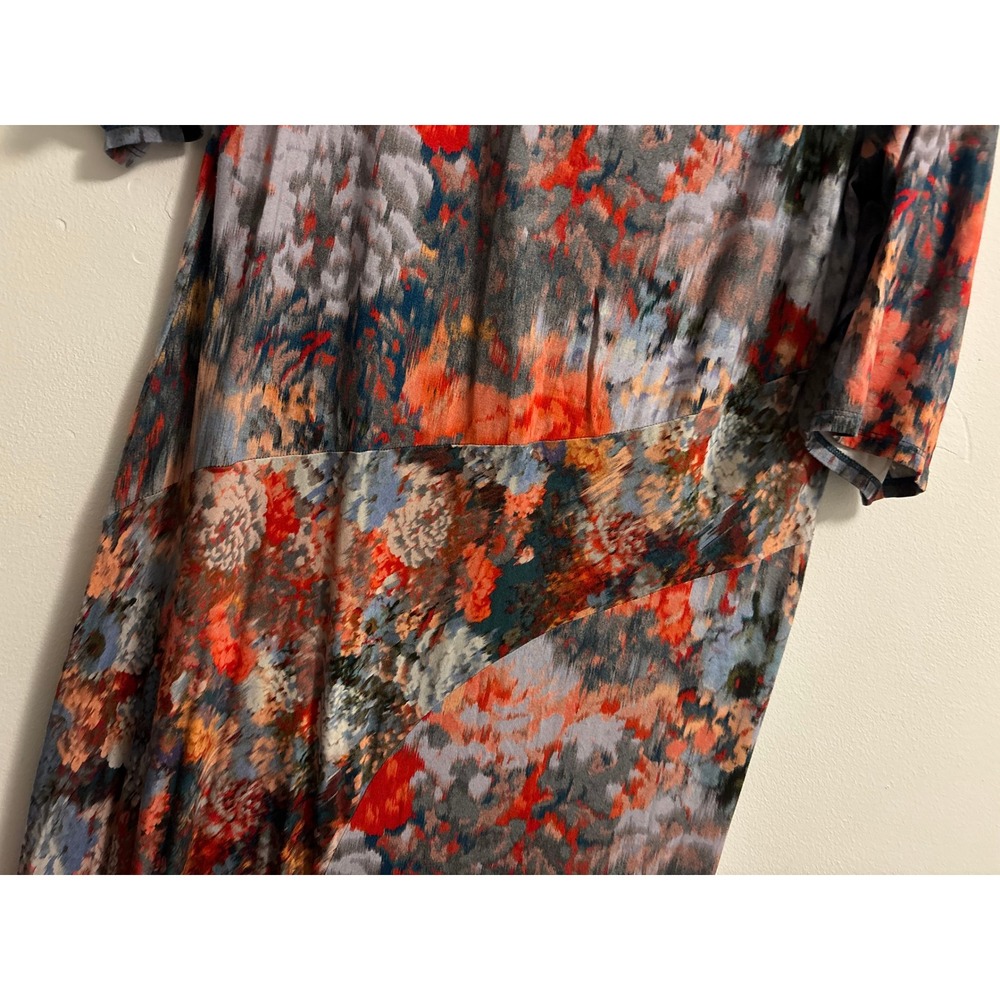 Soft Surroundings Nanette Watercolor Maxi Dress Scoop neck Floral Abstract 1X - Picture 4 of 5
